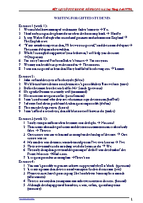 Writing for gifted students